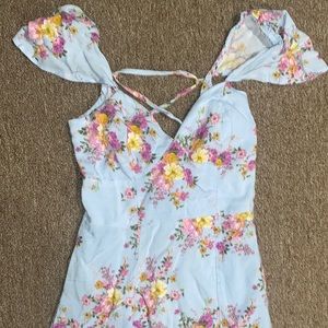 Blue floral dress